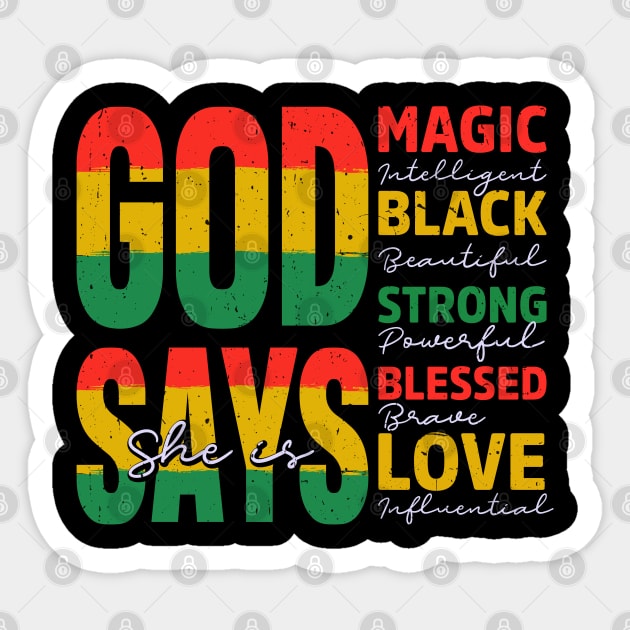 God Says... Sticker by UrbanLifeApparel